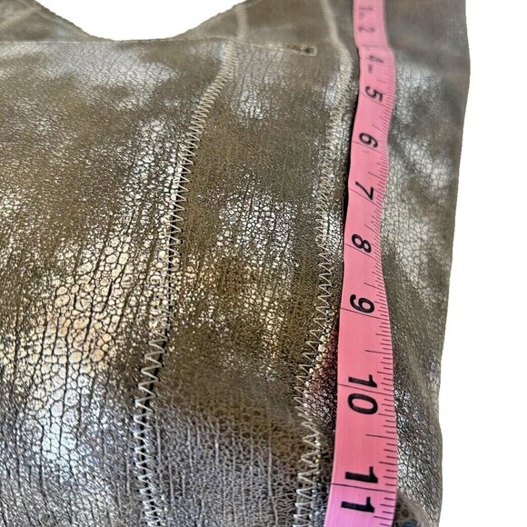 Sondra Roberts Squared Hand Shoulder Bag/Tote Brown Iridescent Silver Metallic - Picture 12 of 16